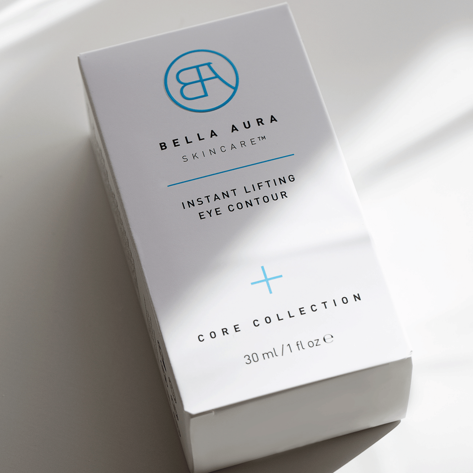 Bella Aura Skincare Instant Lifting Eye Contour packaging on a white background